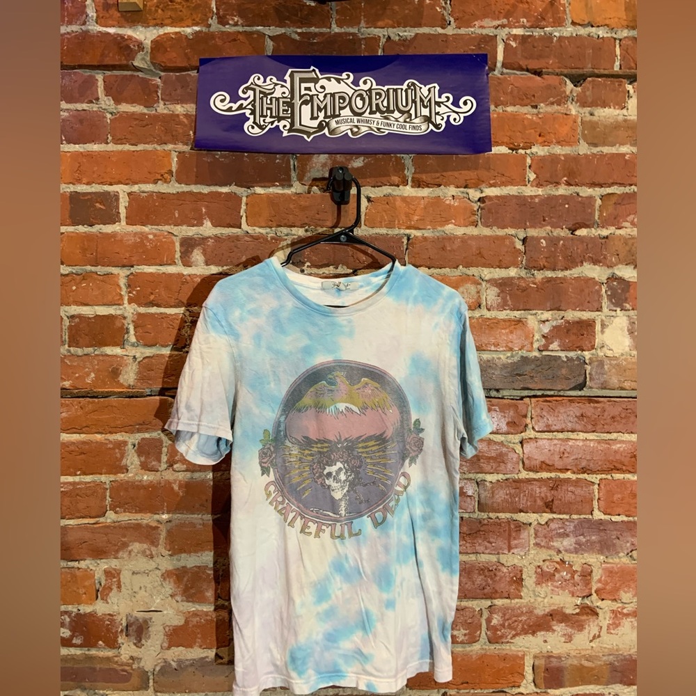 Grateful Dead blue tiedye graphic T-shirt - Picture 2 of 4